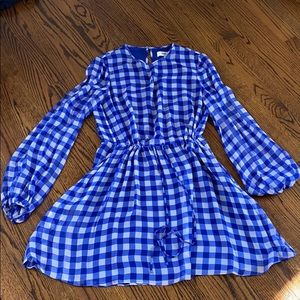 Diane Von Furstenberg Blue Checkered Dress